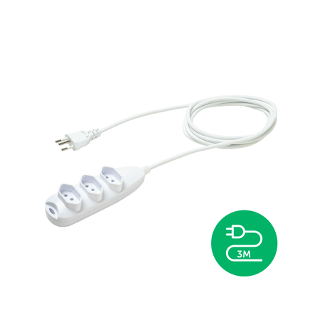 INTELBRAS EXTENCAO ELETRICA 3 TOM.3 PINOS 10A 3M   360-1