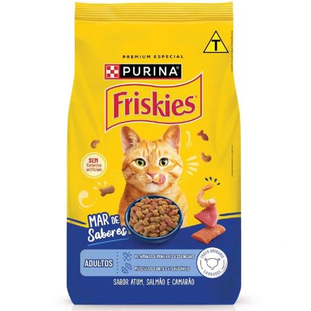 Ração para gatos friskies adultos mar de sabores 850g
