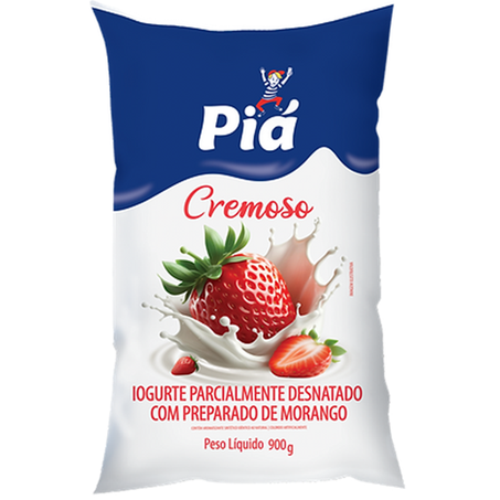 IOGURTE PIA CREMOSO SC MORANGO 900G