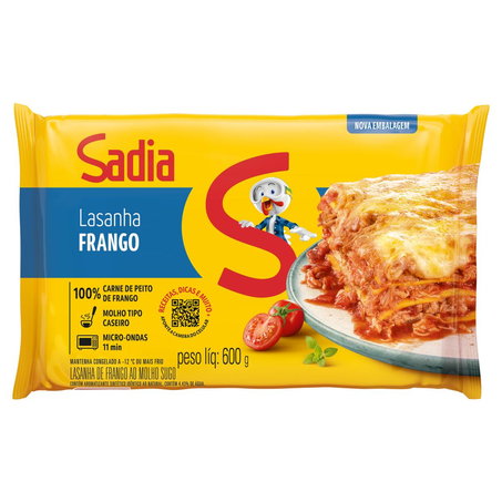 Lasanha Sadia 600g - Frango ao Sugo