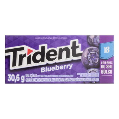 TRIDENT MIRTILO ZERO AÇÚCAR COM 18 UNIDADES