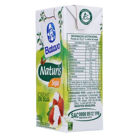 Creme de Soja Batavo Naturis Caixa 200gr 360-6