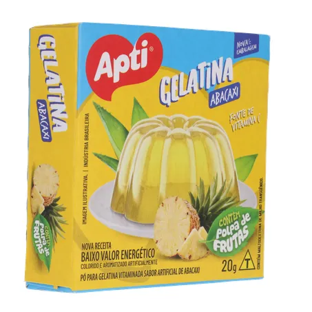 Gelatina pó apti abacaxi caixa 20g 360-32