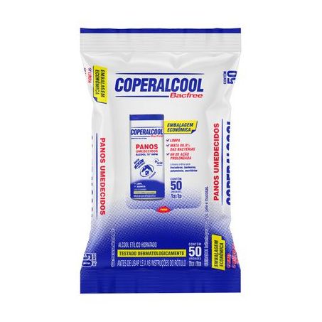 Pano Umedecido Coperalcool Bacfree Clássico 50UN