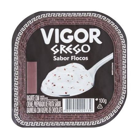 Iogurte vigor grego flocos 100g
