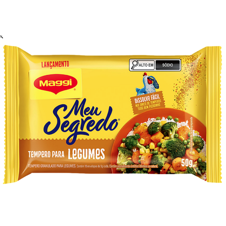 TEMPERO GRANULADO MAGGI MEU SEGREDO LEGUMES 50G