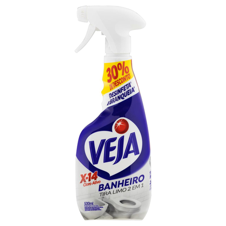 Limpador Veja 500ml - X-14 - Tira-limo - Pulverizador - Com 30% de Desconto