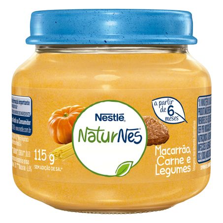 PAPINHA MACARRÃO, CARNE E LEGUMES NESTLÉ NATURNES
