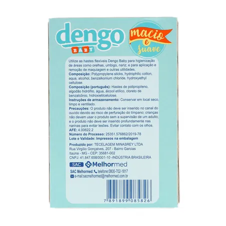 HASTES FLEXIVEL DENGO BABY COM 48 UNIDADE 360-18