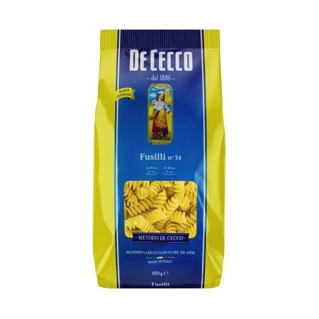 MACARRAO DE CECCO FUSILLI N34 500G