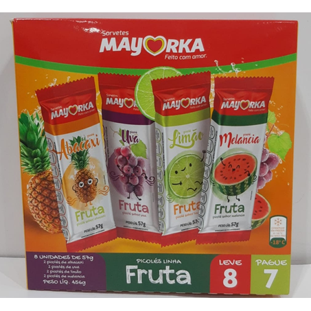Picole fruta mayorka c/8 456g
