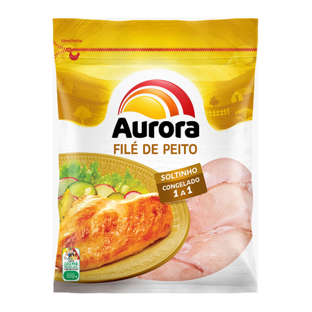 Filé peito de frango aurora 1kg iqf
