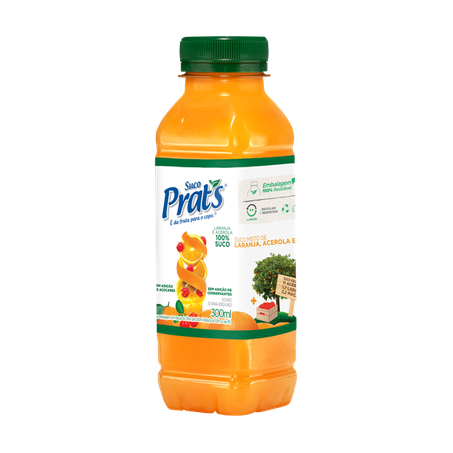 Suco prats laranja, acerola e maça 300ml