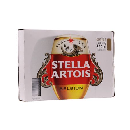 Cerveja stella artois 350ml c/8 und 360-28