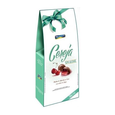 Bombom Montevergine Ao Leite Com Recheio De Cereja Sem Álcool Caixa 100g 
 
