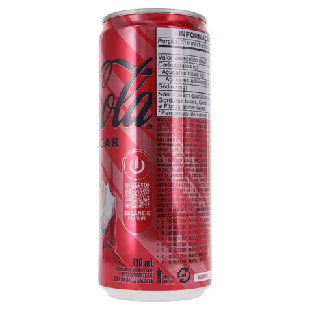 Refrigerante Coca-Cola Original Sem Açúcar Lata 310ml 360-10