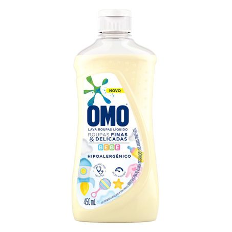 Lava roupas liquido roupas delicadas bebe omo 450ml