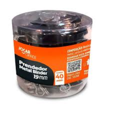 Prendedor de papel jocar binder 19mm