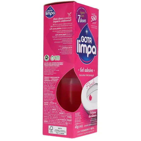 Gel adesivo gota limpa floral 41g 360-30