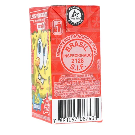 LEITE FERMENTADO BOB ESPONJA MORANGO C/6 360-7