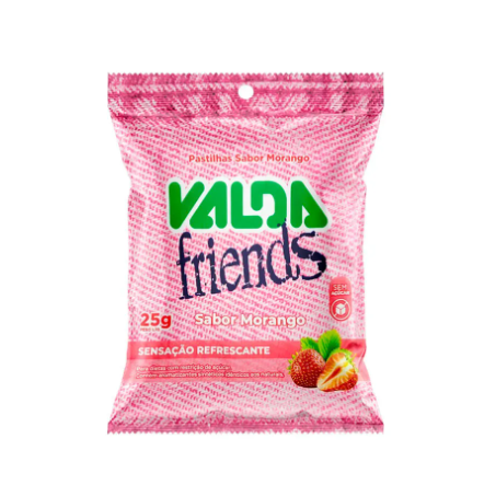 Pastilha valda 25gr s/acucar morango