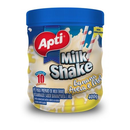 Milk Shake em Pó Apti Banana, Aveia E Mel Embalagem 360G