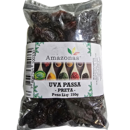 UVA PASSA AMAZONAS PRETA 150G