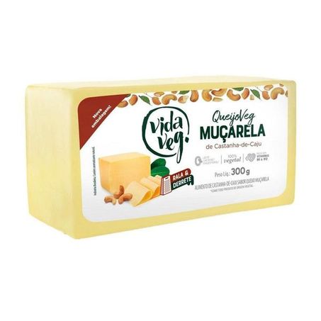Queijo Muçarela Vegano de Castanha de Caju Vida Veg 300g