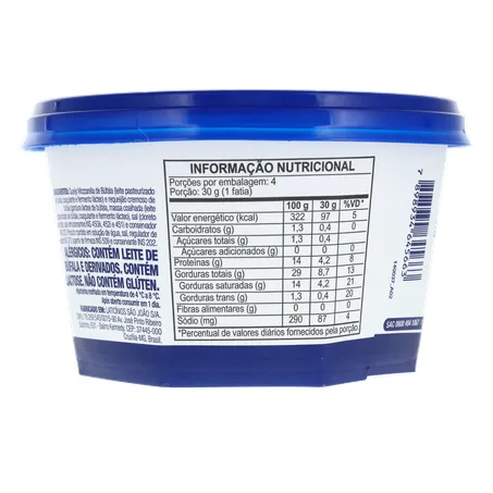 Queijo Burrata de Búfala Búfalo Dourado Pote 270gr 360-16