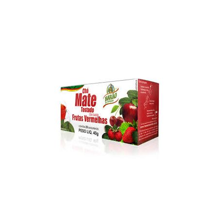 Chá barão mate tostado frutas vermelhas 40g