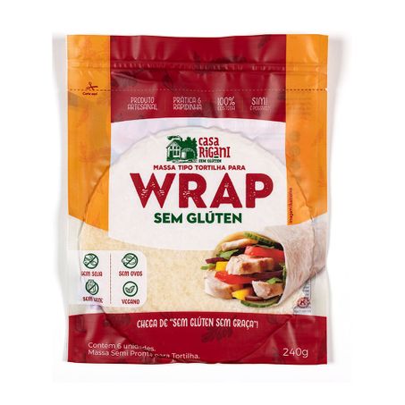 Massa Tortilha Wrap Rigani 220g S/Gluten