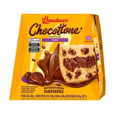 Chocottone bauducco maxi trufa 450g.