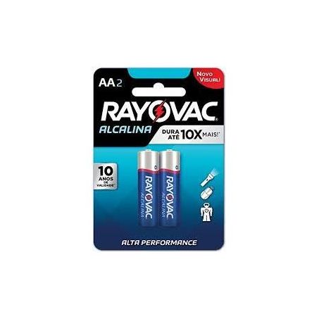 Pilha rayovac alcalina aa c/2