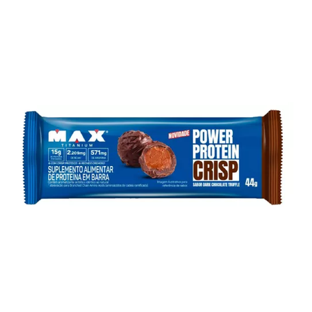 BARRA DE PROTEÍNA MAX TITANIUM CRISP DARK CHOCOLATE 44G