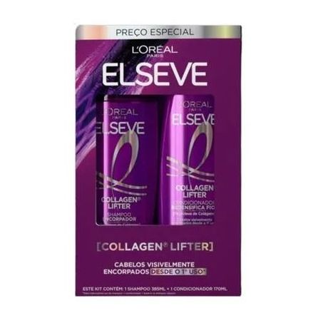Kit elsève colágeno lifter shampoo 385ml + condicionador 170ml und