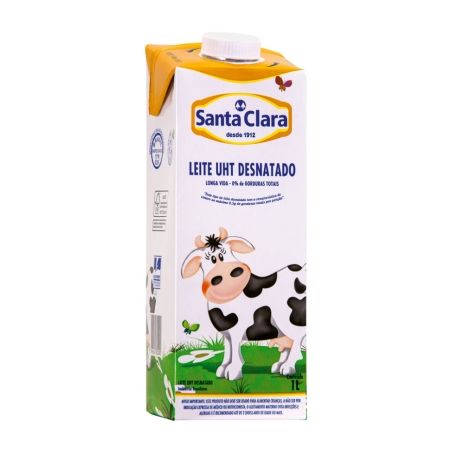 SANTA CLARA LONGA VIDA LEITE DESNATAD 1L
