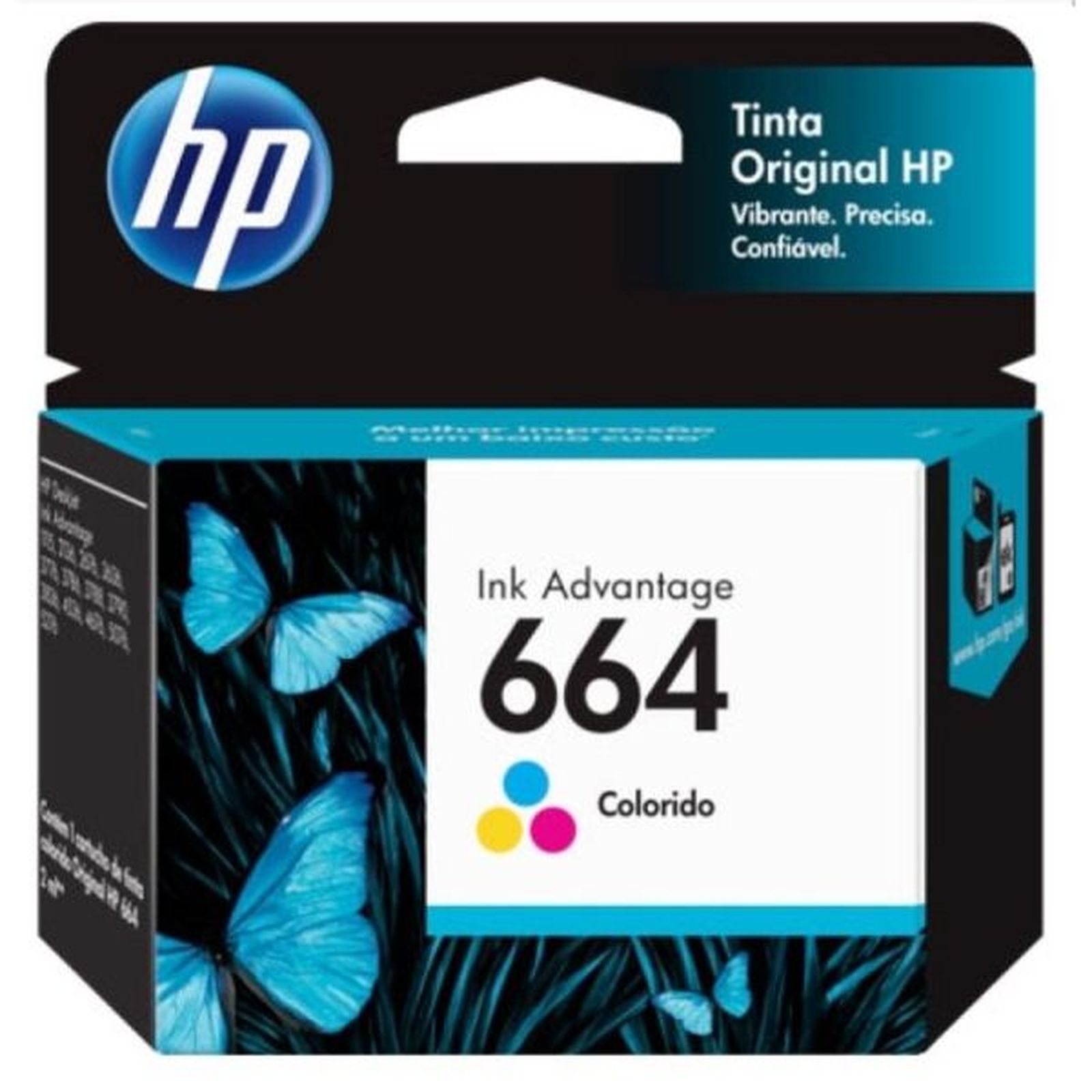 CARTUCHO DE TINTA HP 664 TRICOLOR F6V28AB ORIGINAL 2ML