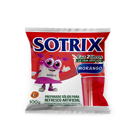 Refresco em po sotrix 100g morango