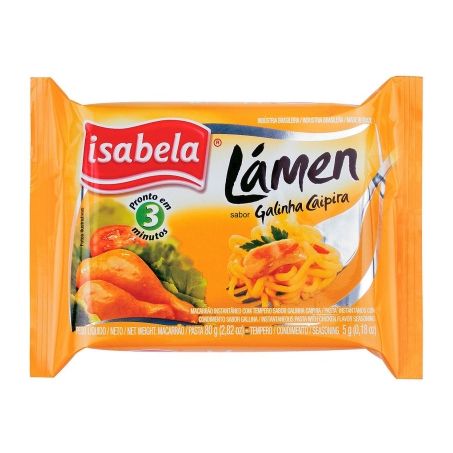 Macarrão Instantâneo Lámen Galinha Caipira Isabela 75g