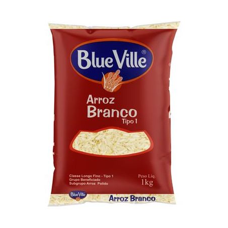 Arroz blue ville branco 1kg.