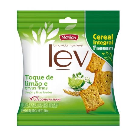 BISCOITO MARILAN LEV SNACK LIMAO ERVAS FINAS 40 G 