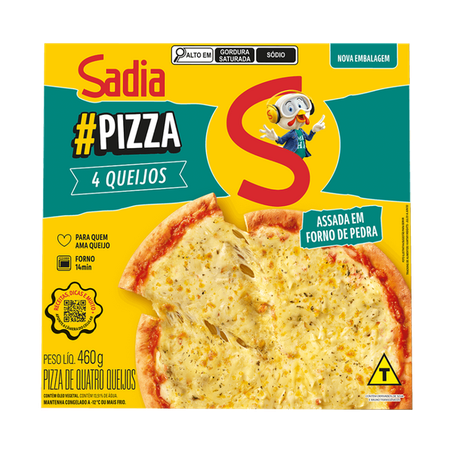 Pizza sadia 4 queijos caixa 460g