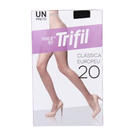 Meia calca trifil fio 20 preto unico