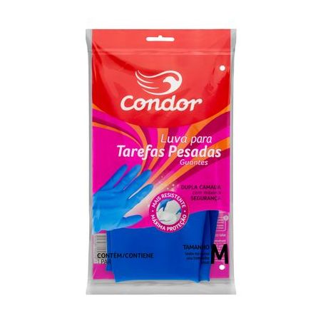 Luva limpeza pesada tamanho m latex condor
