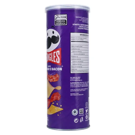 SALGADINHO PRINGLES CHEDAR BACON 105G 360-6