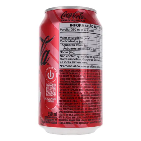 BEBIDA COCA COLA ZERO LATA 350ML 360-11