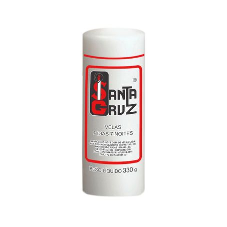 Velas santa cruz 7 dias 330g branca
