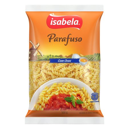 MACARRÃO DE SÊMOLA COM OVOS PARAFUSO ISABELA