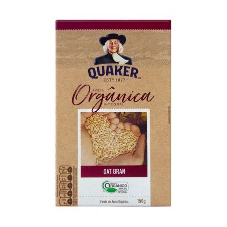 AVEIA QUAKER OAT BRAN ORGANICA 150G