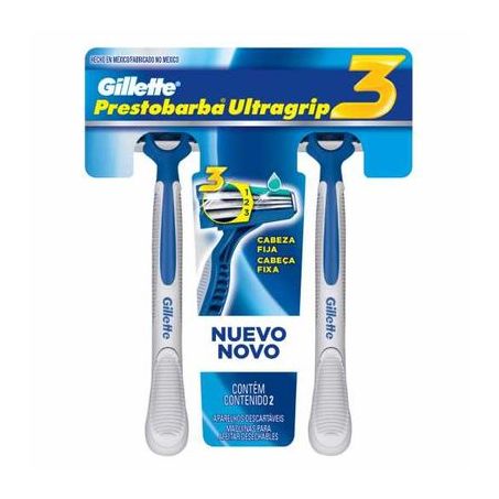 Aparelho de Barbear Descartável Gillette Prestobarba Ultragrip3 2UN